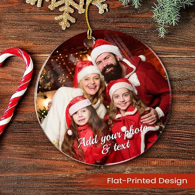 Personalized Photo Round Acrylic Ornament