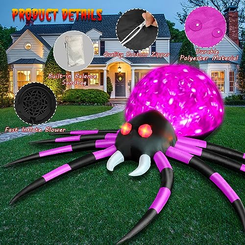 10 FT Halloween Inflatable Spider Outdoor Decorations for Yard (10FT Spider)