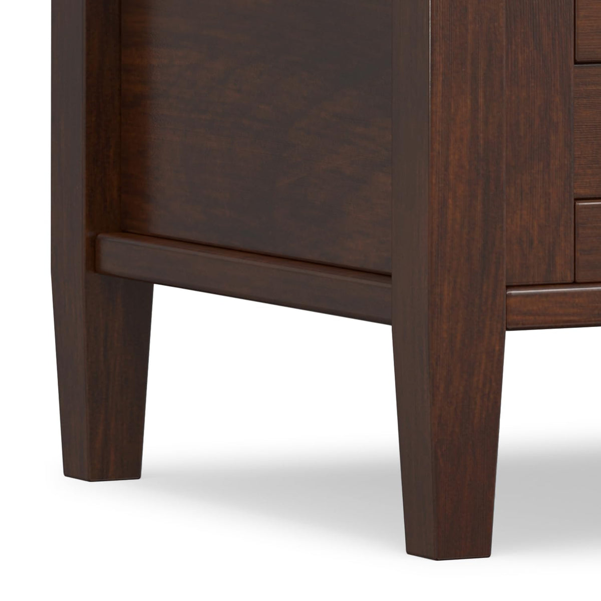 Warm Shaker 20" Wide Solid Wood End Table in Russet Brown