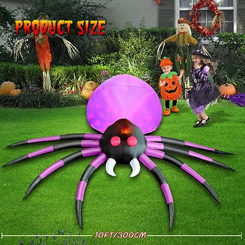 10 FT Halloween Inflatable Spider Outdoor Decorations for Yard (10FT Spider)