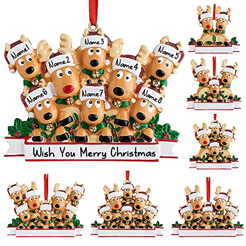 Personalized Deer Christmas Ornaments 2025 Family of 2