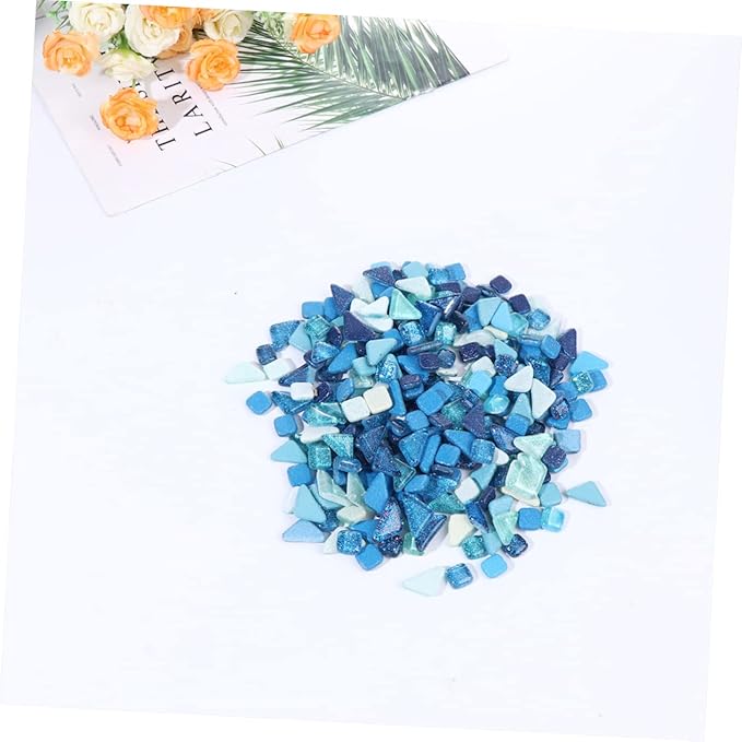 500g DIY Mosaic Stepping Stone Kit Crystal Stones for Adults Craft Crystals Mosaic Supplies