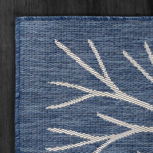 Washable Indoor Outdoor Rug 6x9 Modern Area Rugs Branch Pattern Non Shedding Waterproof Easy Clean Patio Deck Porch Living Room Bedroom Garden RV (54 Sq Ft)