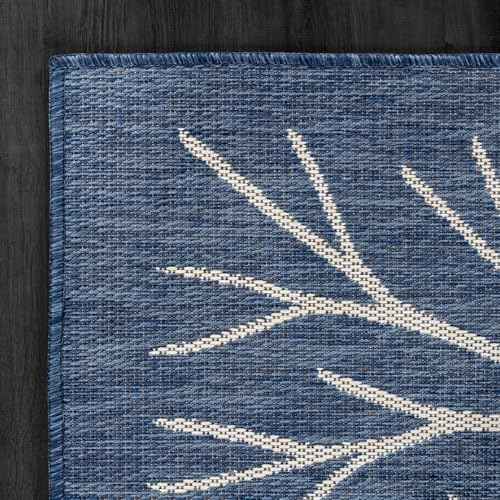 Washable Indoor Outdoor Rug 10x14 Modern Area Rugs Branch Pattern Non Shedding Waterproof Easy Clean Patio Deck Porch Living Room Bedroom Garden RV (140 Sq Ft)