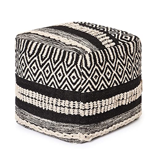 Pouf with Filler Cube Bean Bag Pouffe