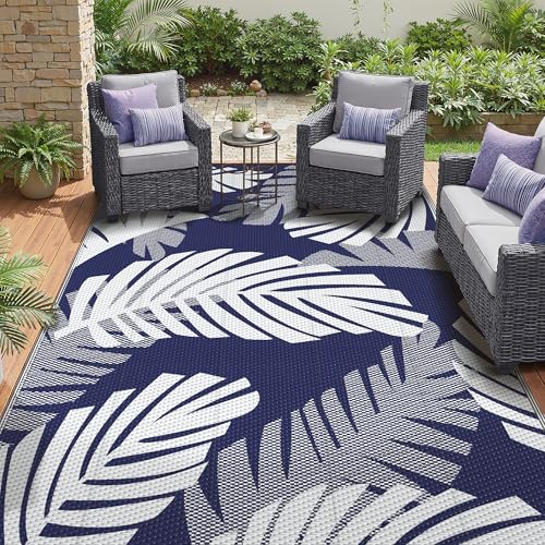 Outdoor Rug Waterproof Plastic Rugs for Patio (80 Sq Ft)