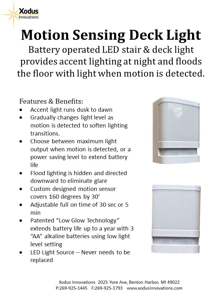 Xodus Battery Operated LED Deck & Stair Light (3 Count)