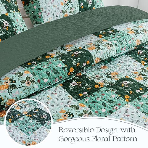 Reversible Boho Quilts Twin Size Green