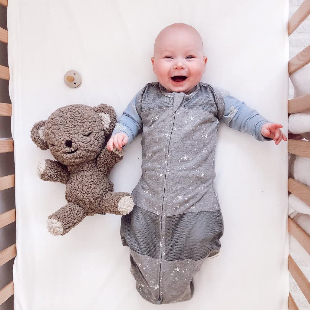 SNOObear White Noise Machine - Cry-Activated Plush Baby Sleep Soother - Cocoa Woolly