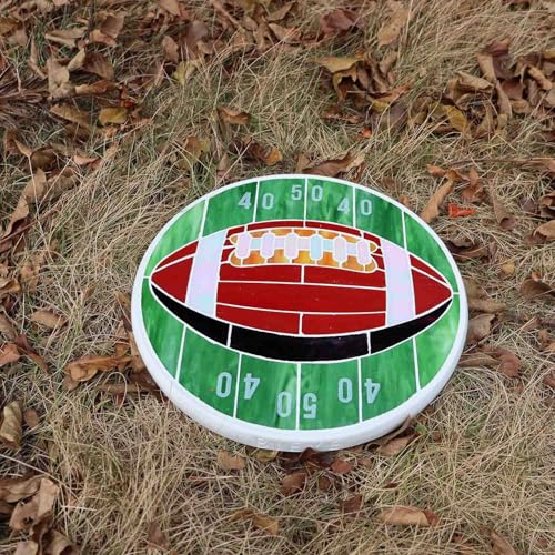 MSS007 Tiffany Style Stained Glass Mosaic Decorative Stepping Stone for Patio Yard Pathway Décor