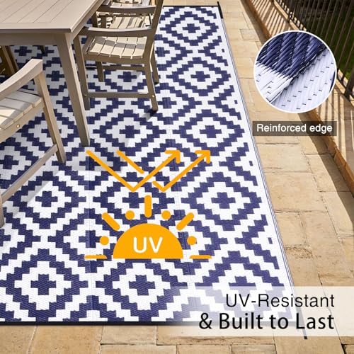 Outdoor Rug 8x10 ft Waterproof Reversible Mat