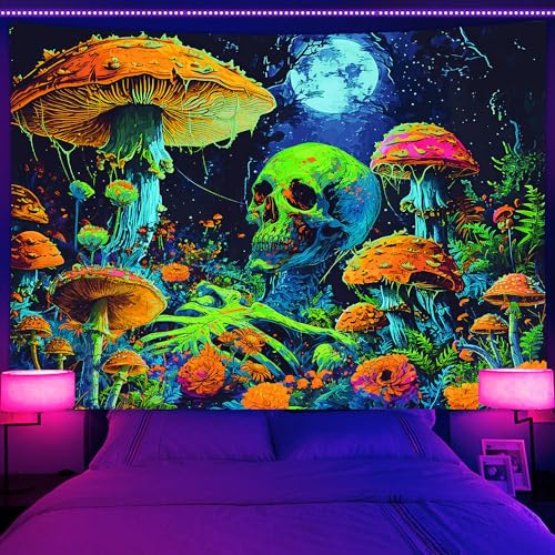 Blacklight Skull Wall Art
