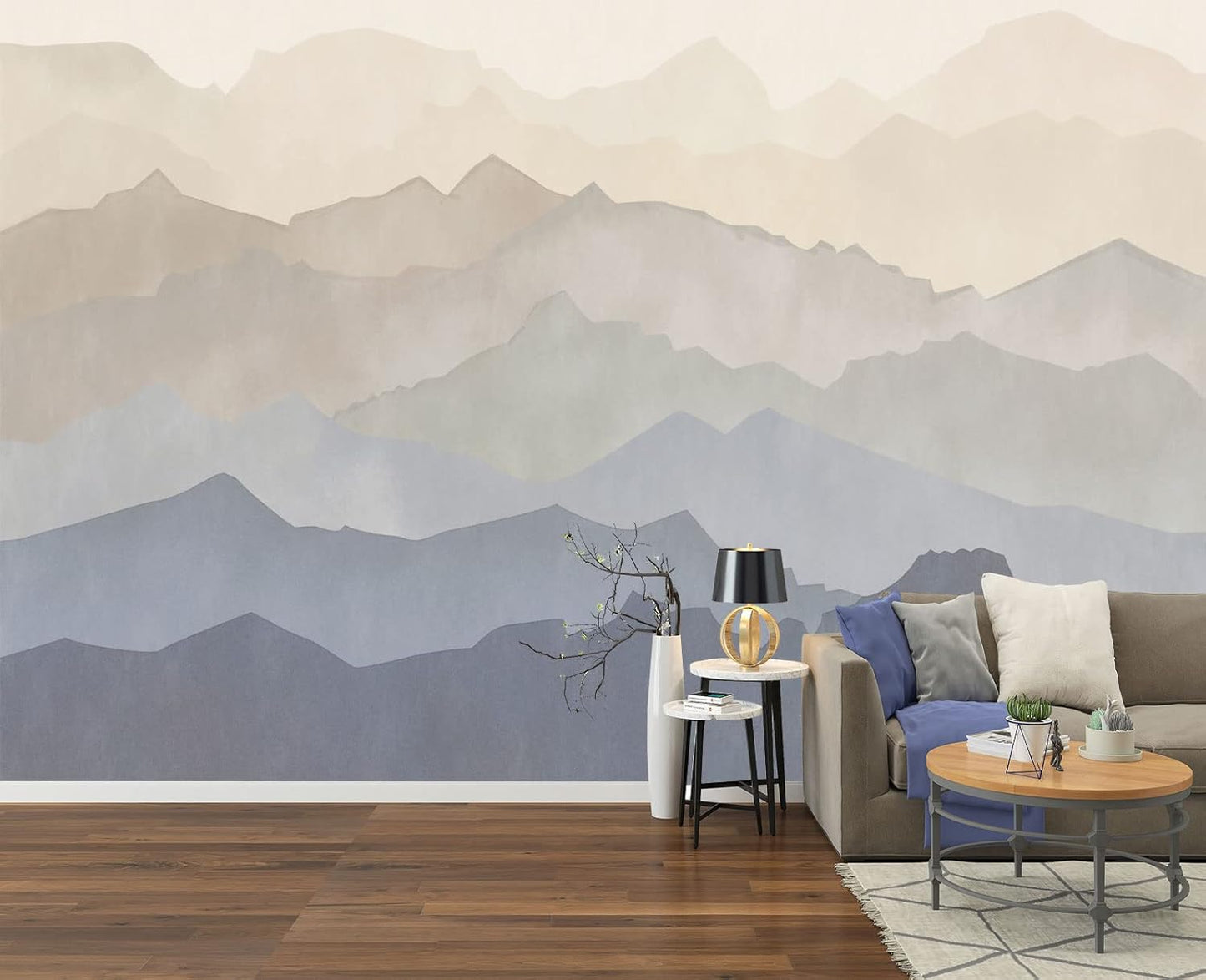 Oil Painting Peaks Wall Mural Wallpaper for Bedroom 178" x 117"