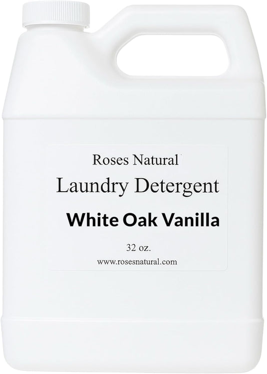 Plant-Based Liquid Laundry Detergent, 32 Fl Oz, Multiple Scents, HE Compatible (White Oak Vanilla)