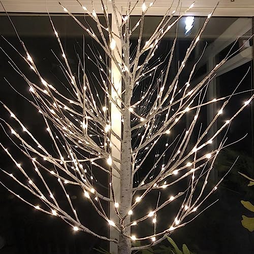 48 LED Lighted Birch Tree