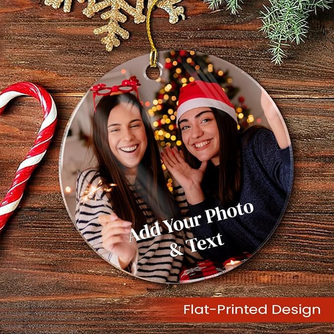 Personalized Best Friend Photo Christmas Ornament