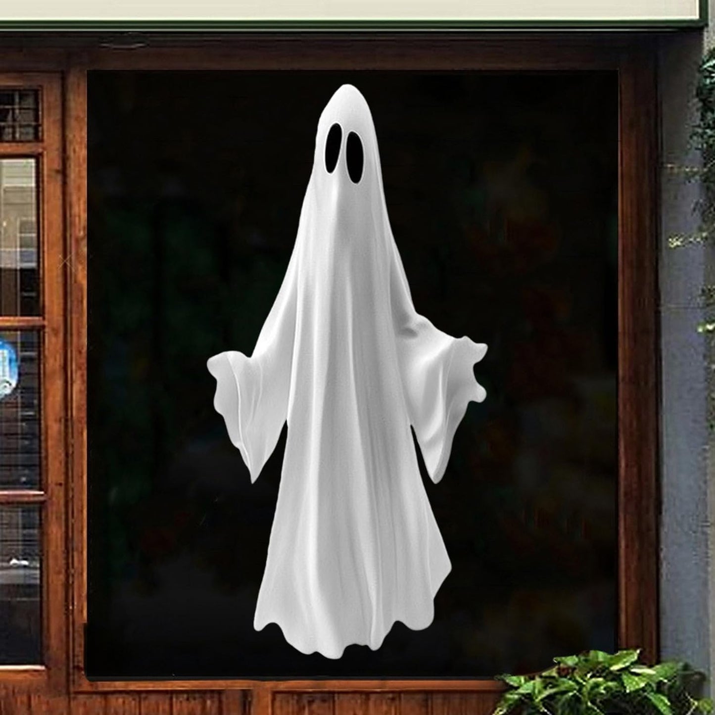 Halloween Window Clings for Glass 1 Sheets Ghost Window Decals Spooky Window Stickers Reusable Windows Cling for Halloween Fall Party Supplies Home School Office Glass Decorations