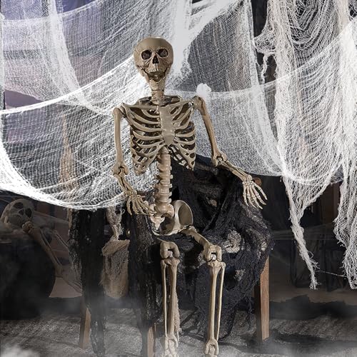 5 Pack 30'' x 72'' Stretchy White Creepy Cloth Halloween Decor (5 Count)