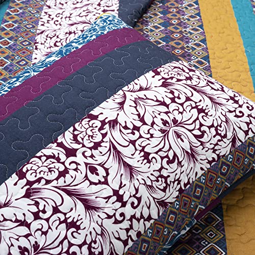 Boho Stripe Reversible Cotton Quilt 3