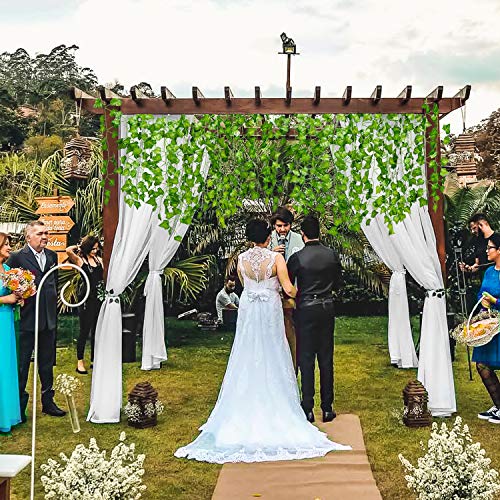 84 Feet 12 Strands Artificial Ivy Leaf Plants Vine Hanging Garland Fake Foliage Flowers Home Kitchen Garden Office Wedding Wall Decor