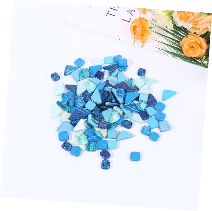 500g DIY Mosaic Stepping Stone Kit Crystal Stones for Adults Craft Crystals Mosaic Supplies