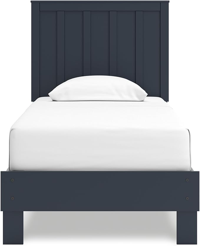 Signature Design by Ashley Simmenfort Casual Twin Platform Bed, Foundation or Box Spring Not Needed, Blue