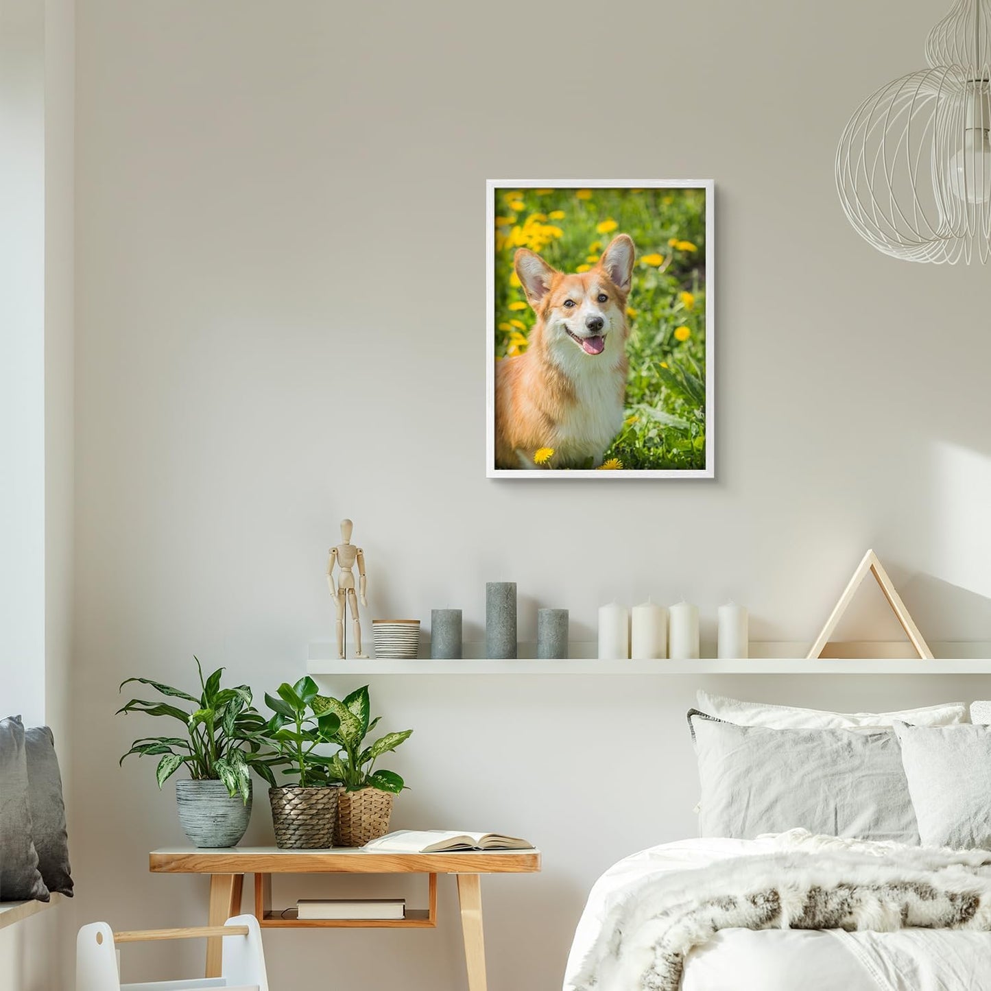 NWT Custom Framed Poster Prints with Your Any Photos, Personalized Canvas Pictures for Wall to Print Framed - 8"x10" White
