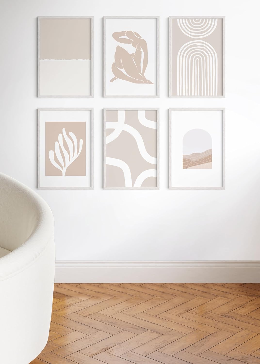 HAUS AND HUES Standalone White Oak Frame Set of 6-20x30