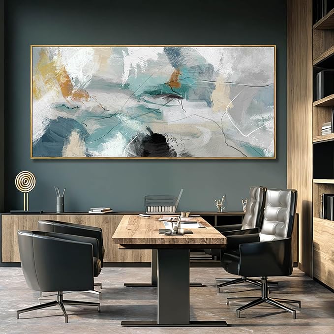 Abstract Framed Wall Art Colorful Picture Prints Line Canvas Poster 40"x86" Bedroom Artwork Home Decorations for Living Room