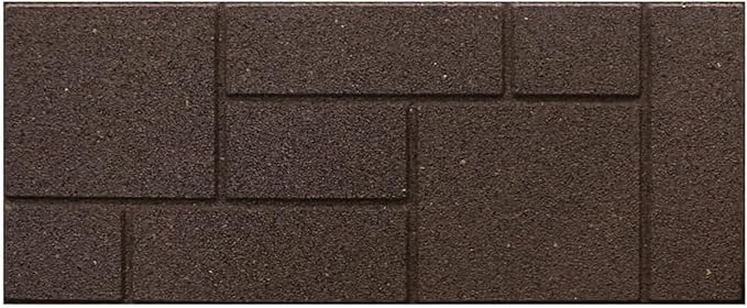 Garden Central 4-Pack 24”x10” Fake Cobblestone Rubber Stair Treads, Rectangular, Brown – Reversible Non-Slip Faux Stepping Stones for Landscaping Pathways – DIY Decor for Indoor & Outdoor Steps