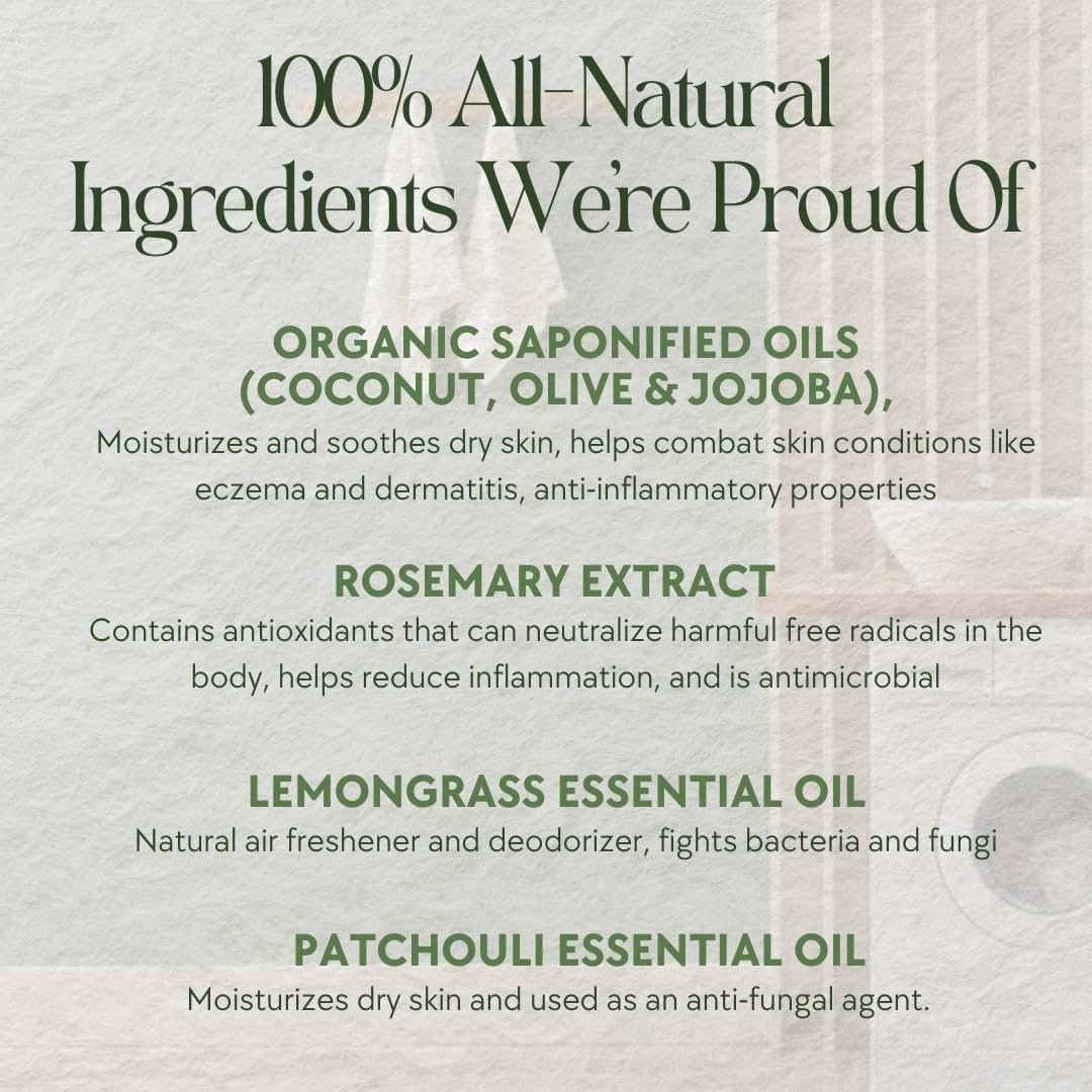 Laundry Detergent, Spring Breeze, Up to 64 Loads, 100% Natural Formula with Essential Oils, Gentle & Effective Formula Without Harsh Ingredients, Paraben & Sulfate Free, Natural Scent