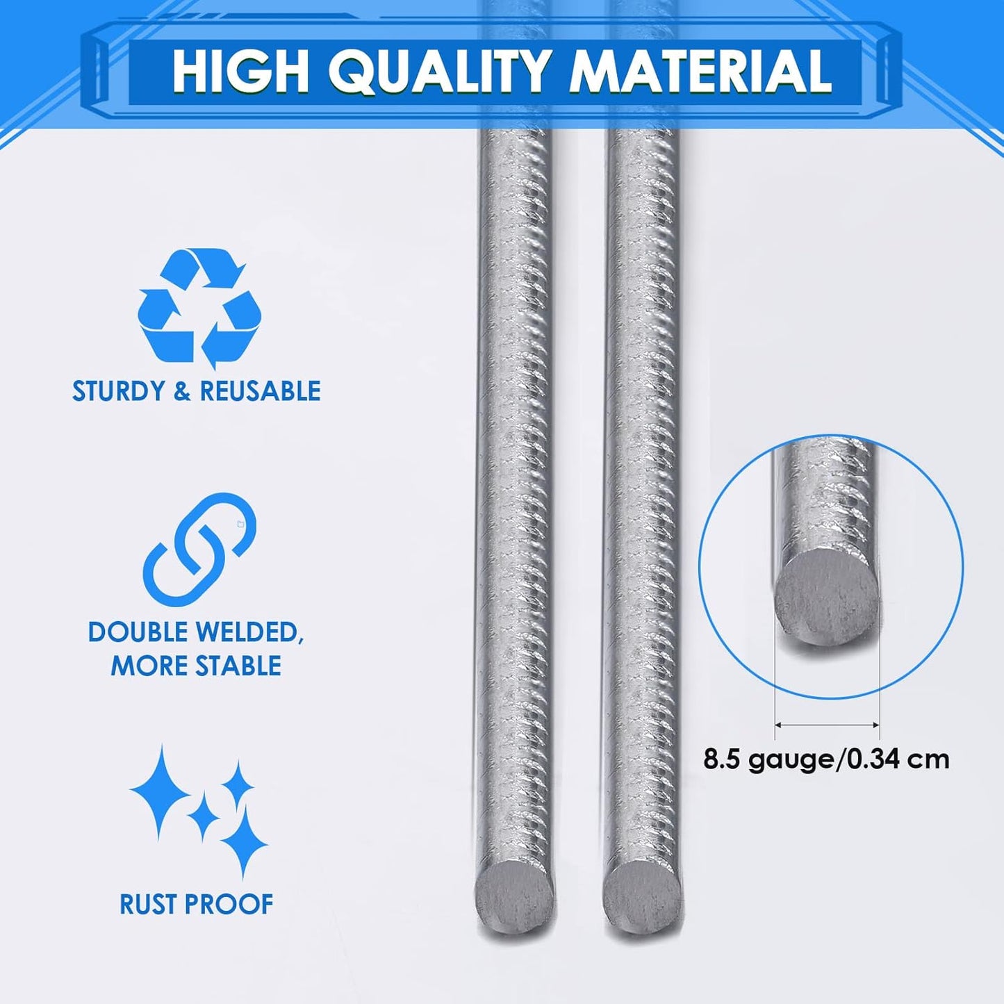 12 Pcs H Stakes for Yard Signs 24'' x 10'' Metal Heavy Duty H Frame Lawn Wire Stakes Weatherproof Metal Sign Holder Bulk for 4mm 5mm Corrugated Signs Board Guidepost Yard House Garden Decor