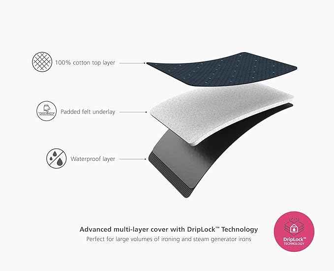 Joseph Joseph Pocket Max Plus Portable Folding Tabletop Ironing Board, 43" Surface, Integrated Iron Storage Hook