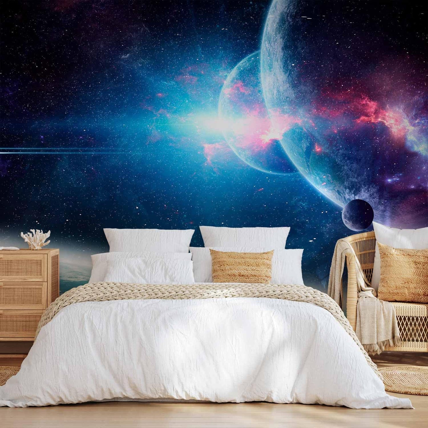 artgeist Premium Wall Mural Cosmos Galaxy 177x124 in - XXL Non-Woven Wallpaper Fleece Wall Decor Photo Print Picture Image Design Stars Solar System Universe Space b-C-10047-a-a