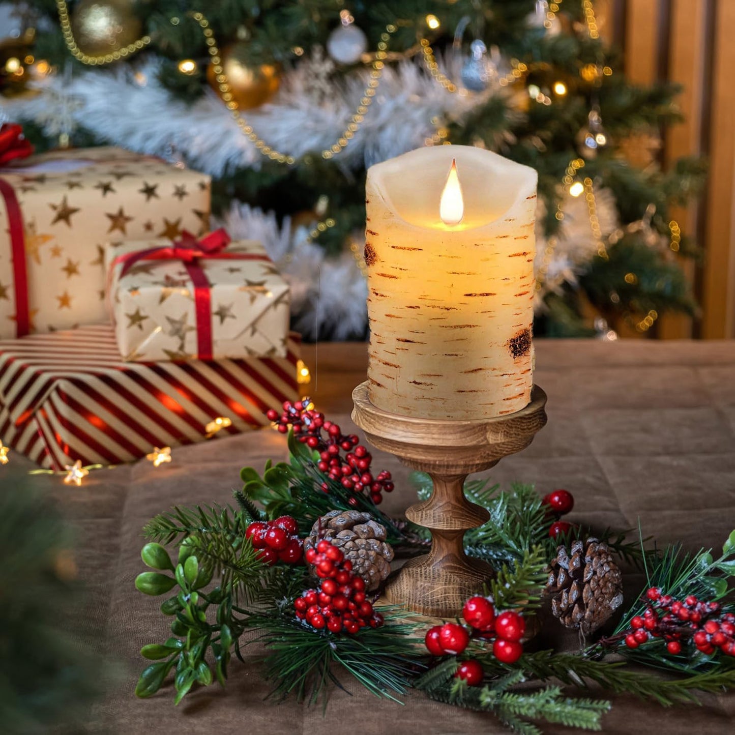 Flameless Battery Operated LED Candles 3D Wick with10key Button Remote Control 24-Hour Timer Set of 3 Electric Flickering Pillar Real Wax，Wedding, Party, Christmas and Home Decoration