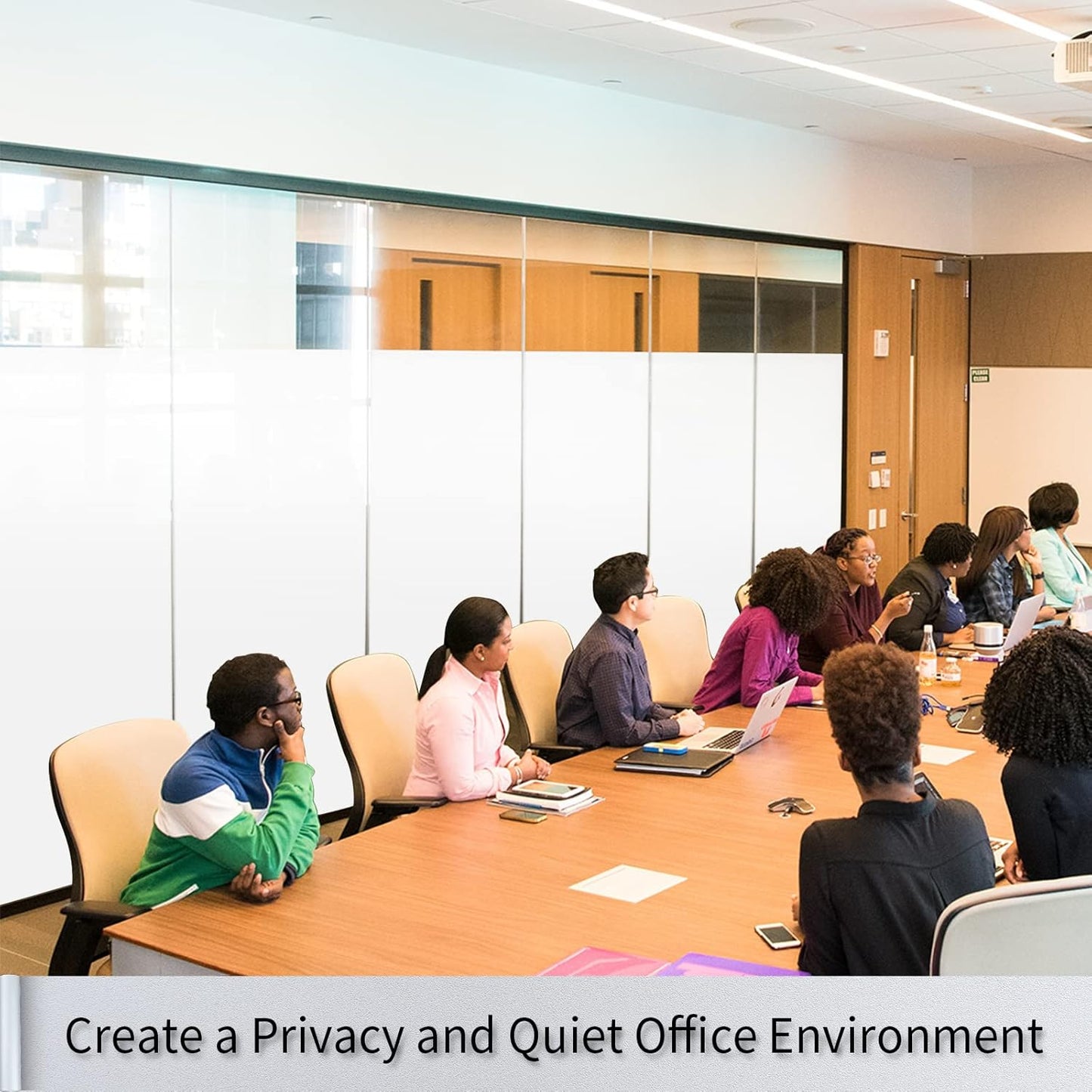 Frosted Glass Window Film with Tools,Reusable Window Privacy Film,Static Clings Window Film Kit for Home Bathroom and Office. (White, 35.4Inch×78.7Inch)