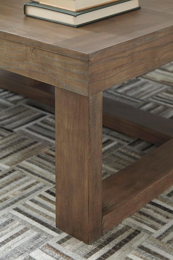 Signature Design by Ashley Cariton Contemporary Rectangular Cocktail Table, Brown