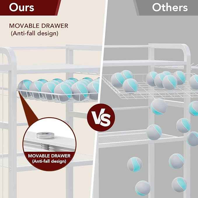 Garage Sports Equipment Organizer, Ball Storage for Gear and Toys, Large Capacity, Sports Organizer for Garage with Hooks and Baskets