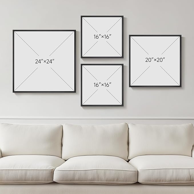 Framed 3D Textured Black and White Abstract Wall Art for Living Room, 4 Piece Modern Paintings Artwork for Walls, Black White Minimalist Pictures for Bedroom Dining Room Hallway Home Office Wall Decor