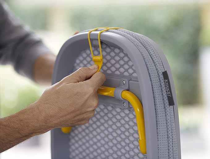 Joseph Joseph Pocket Folding Tabletop Ironing Board with Iron Holder and Wall Mount, Compact Space-Saving, Grey/Yellow