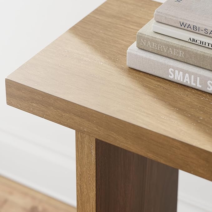 Nathan James Virgo Wood Accent Storage Console Sofa Table, for Entryway, Hallway or Living Room, 1, Light Brown