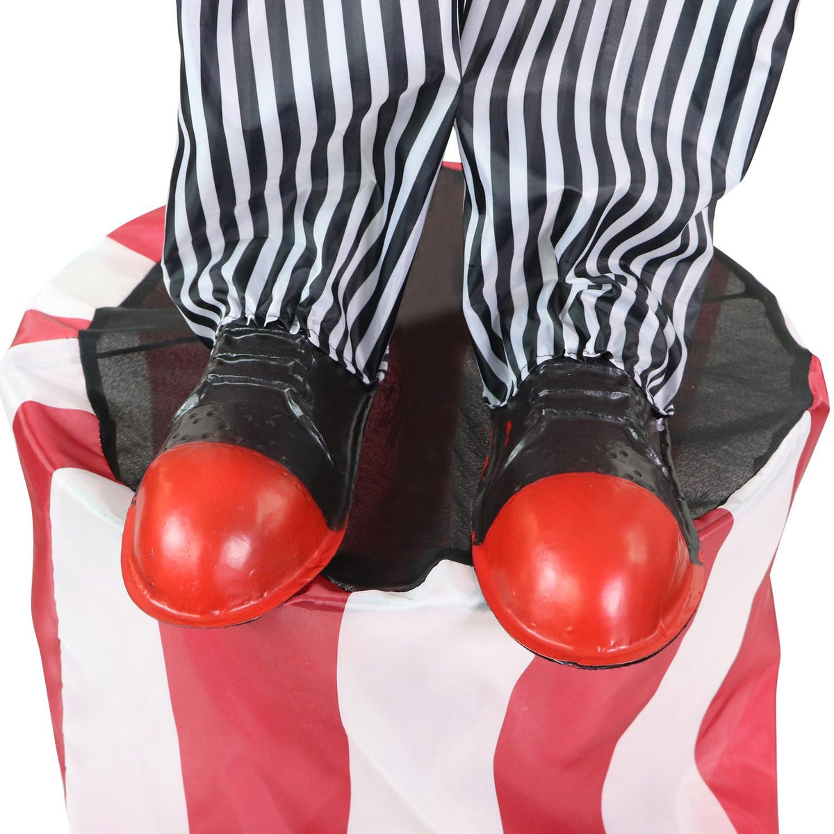 5.9 Ft. Talking Clown on Stage Halloween Animatronic (6ft Clown on Stand)