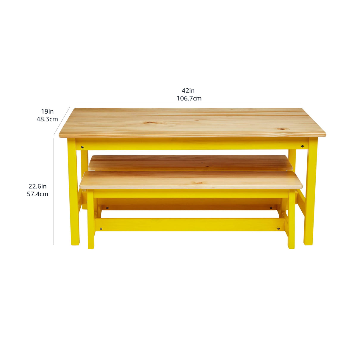 Indoor Kids Picnic Table and Bench Set (3 Count)