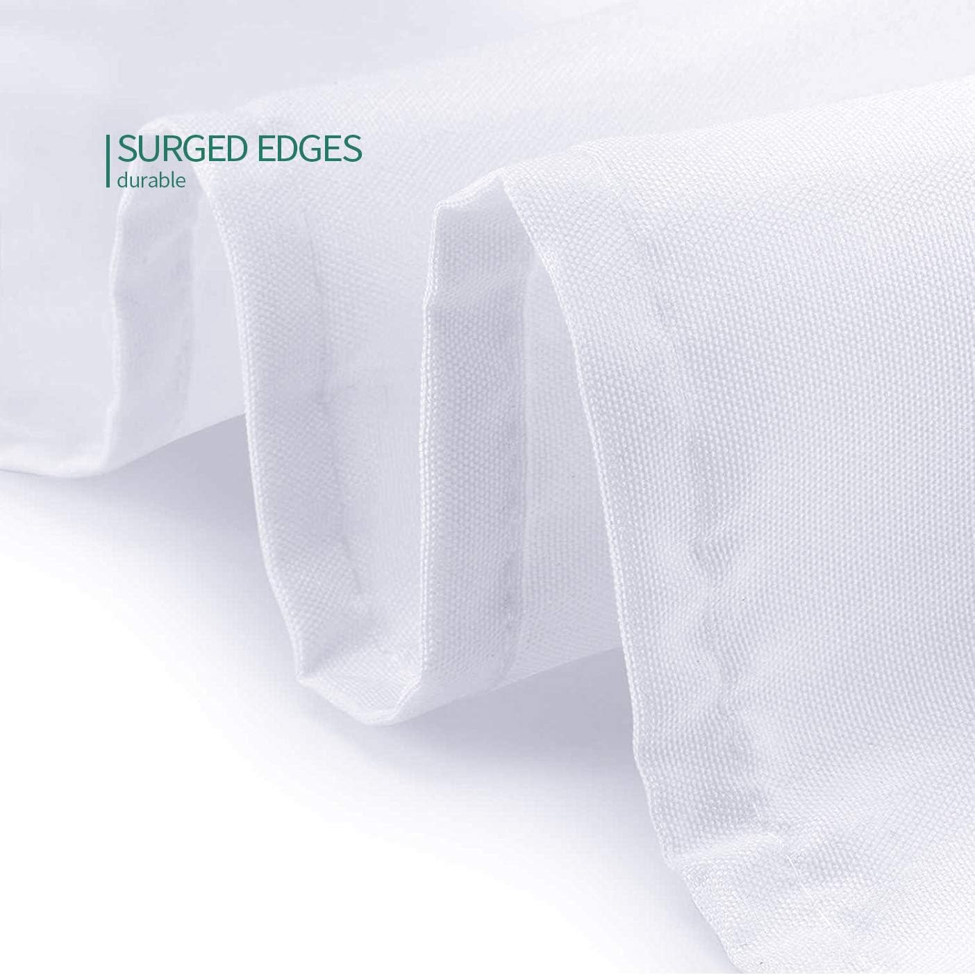 Surmente White Tablecloth for Round Tables, 108-inch Round Table Cloths for Weddings, Banquets, or Restaurants