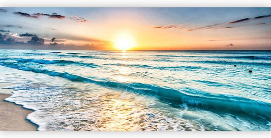 artgeist Premium Wall Mural Nature 216x98 in - Non-Woven Photo Wallpaper Art Print Fleece Wall Mural Decoration Nature Beach Sand Sea View c-B-0552-a-b