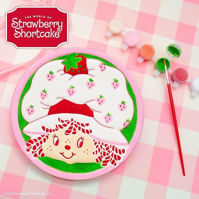 Paint Your Own Strawberry Shortcake Stepping Stone, Stepping Stones for Kids, Arts and Crafts for Kids Ages 8-12, Crafts for Toddler & Adults, Craft Kits, Art Kits for Ages 6-9, Strawberry Gifts