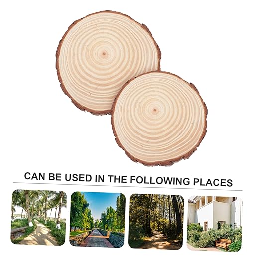 HANABASS 2pcs Wooden Garden Stepping Stones Outdoor for Decorative Walkway DIY Stepping Stone Kit