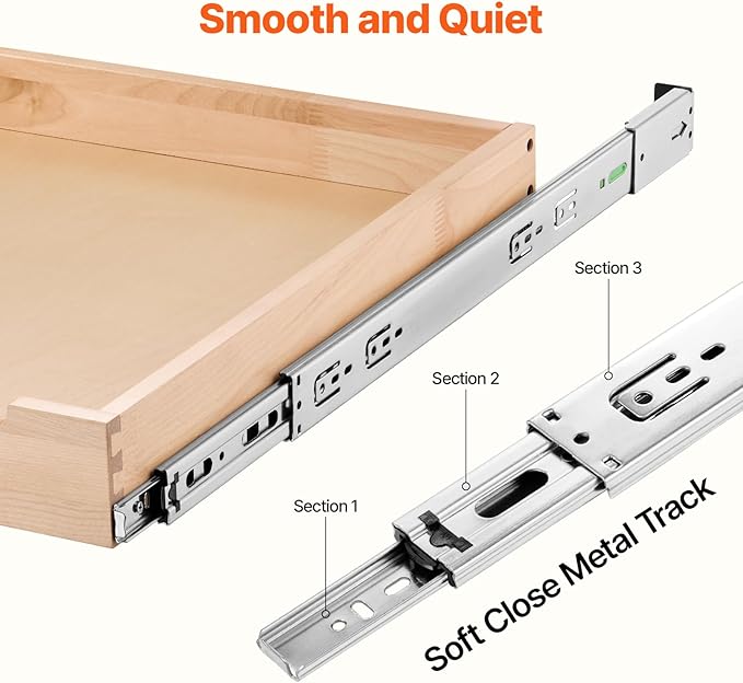 VEVOR Pull Out Cabinet Organizer, 20"W x 21"D Cabinet Drawer, Soft Close Slide out Shelf, Heavy-Duty Sliding Wood Drawer, Bottom and Side Assembly Base Cabinet Organization for Kitchen Pantry Bathroom