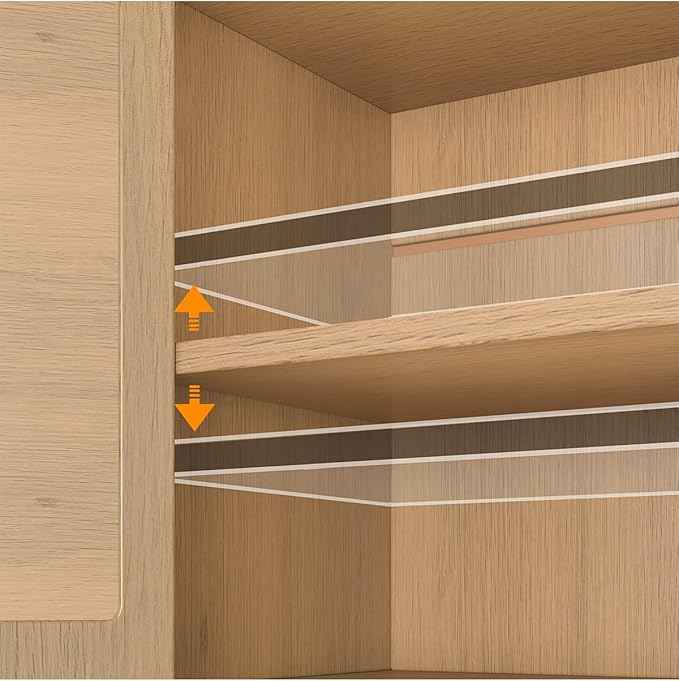 Rovaurx Rattan Storage Cabinet with Doors, Modern Accent Bathroom Floor Cabinet, Sideboard Buffet for Living Room, Entryway, Dining Room and Kitchen, Natural BMGZ108M