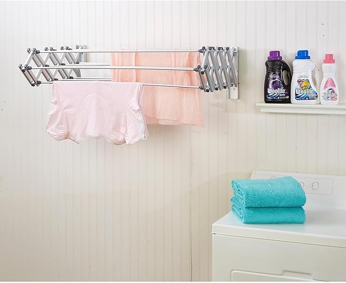 Laundry 360 Aluminum 36" Collapsible Wall Drying Rack